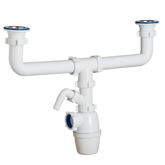 Сифон для мойки ORIO 1 1/2 двойной К-4059