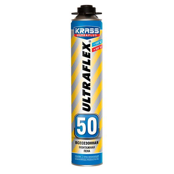 Пена монтажная пистолетная Krass ULTRAFLEX 50 всесезонная