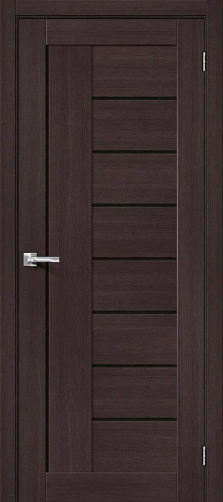 Дверь межкомнатная полотно Порта-29 эко шпон Wenge Veralinga 2000x900 мм Black Star