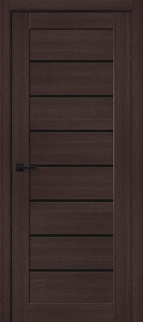 Дверь межкомнатная полотно Браво-22 эко шпон Wenge Melinga Black Shine 1900x550 мм