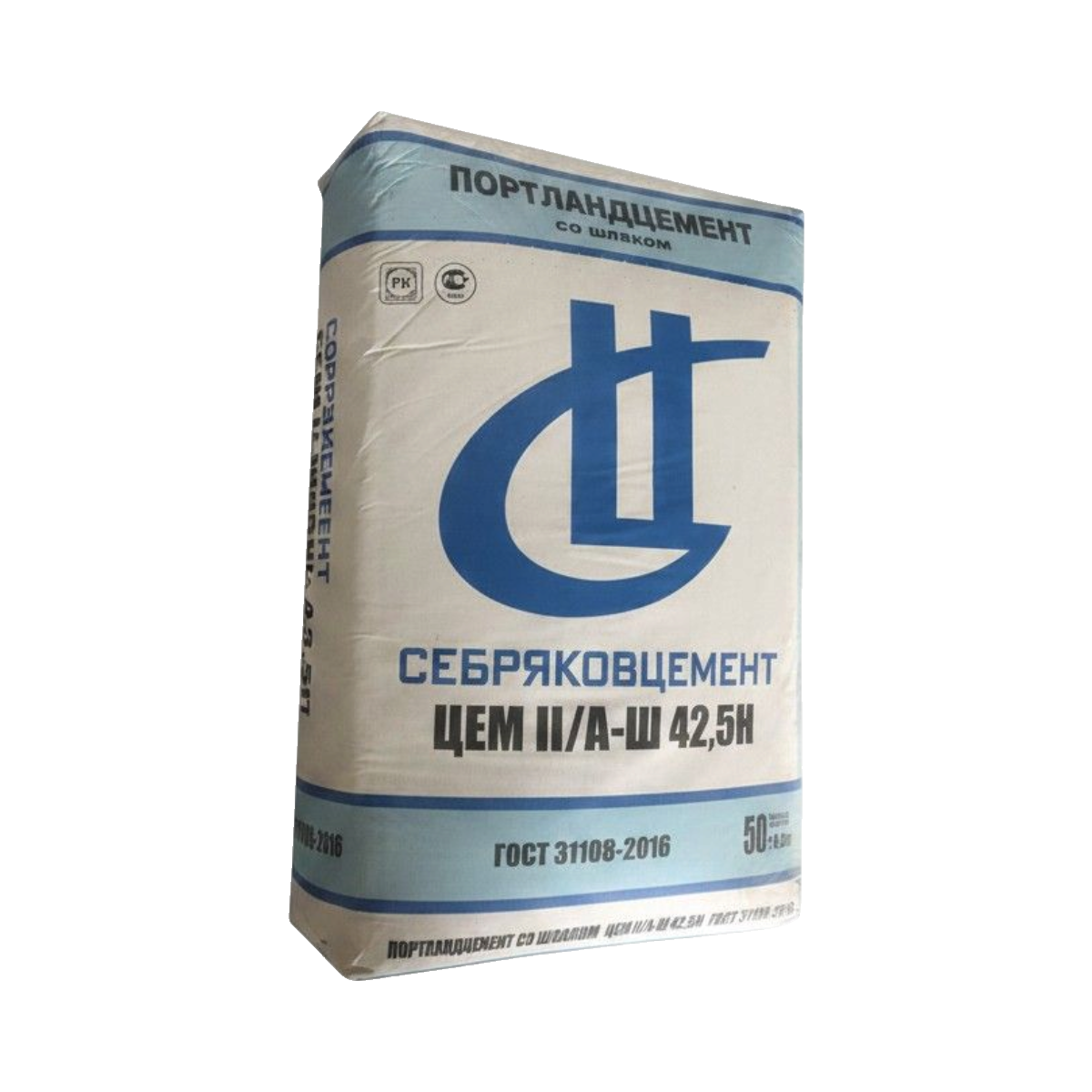 Цемент Портландцемент М500 Д20 ЦЕМ II/А-Ш 42,5Н Себряков 50 кг