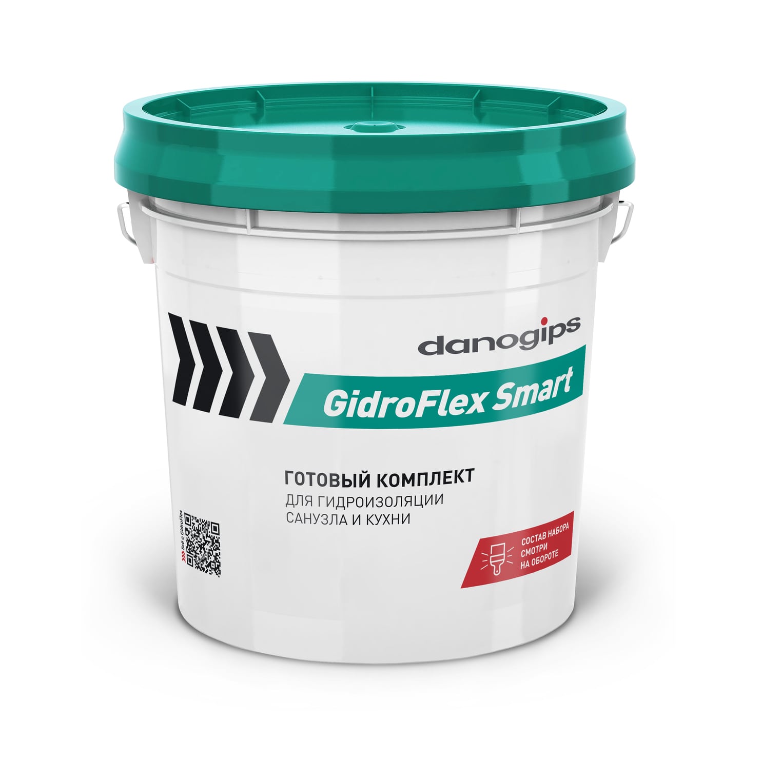 DANOGIPS GIDROFLEX SMART Готовый комплект для гидроизоляции санузла и кухни, 17 л
