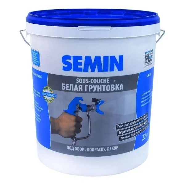 Грунт SEMIN Sous-Couche Airless с синей крышкой 20 кг