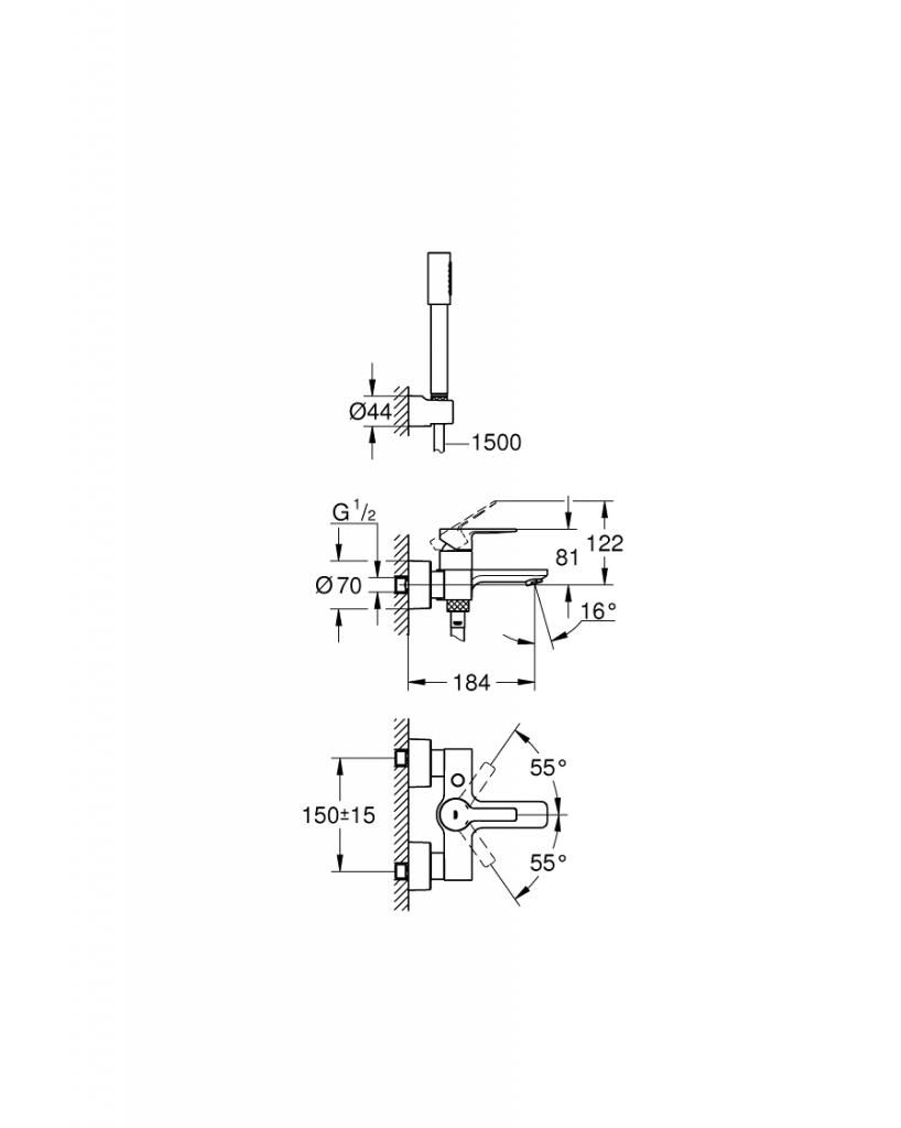 Смеситель для ванны GROHE LINEARE 33850001 - фото 2