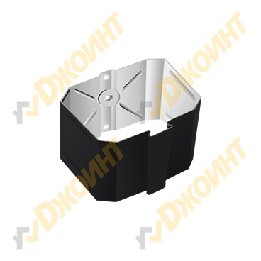 Держатель трубы прямоугольный (на кирпич) 76*102 RAL 9005 черный
