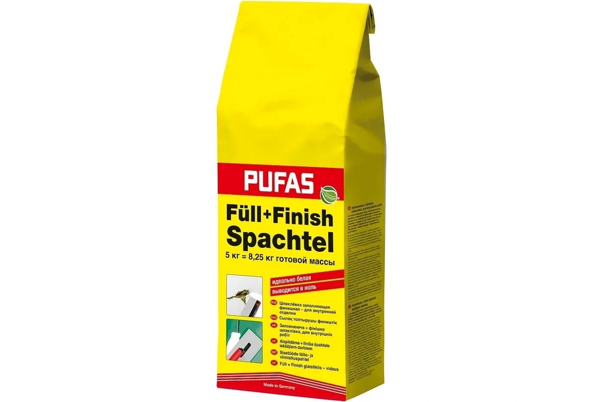 PUFAS Заполняющая и финишная шпаклевка FüII + Finish М 5 кг