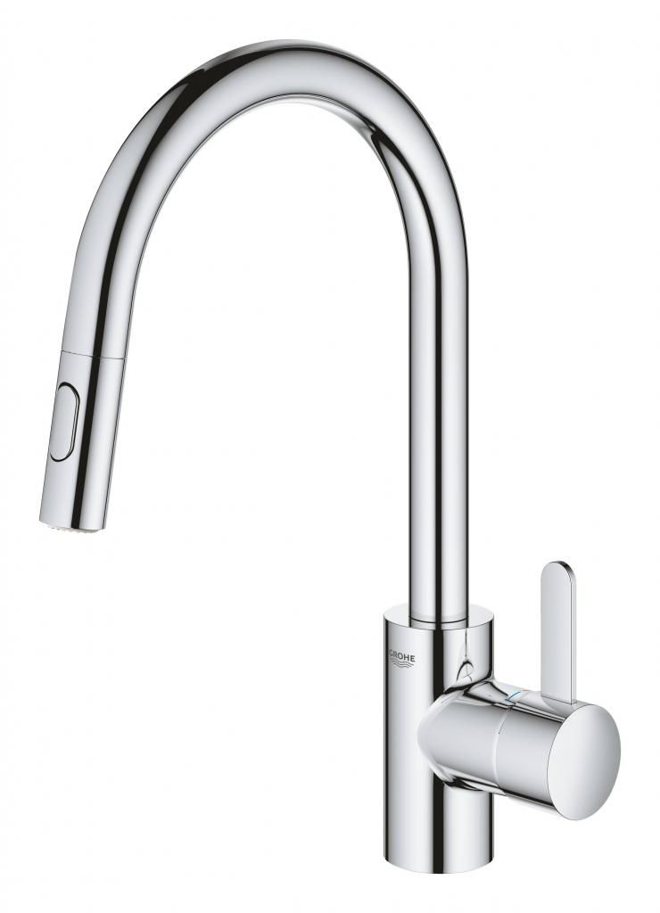 Смеситель для мойки GROHE EUROSMART COSM вытяжной излив 3/8 31481001 - фото 2