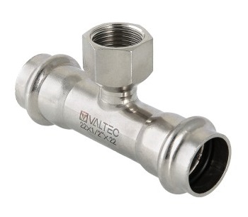 Тройник пресс-фитинг нержавеющая сталь с внутренней резьбой Valtec 35x1"