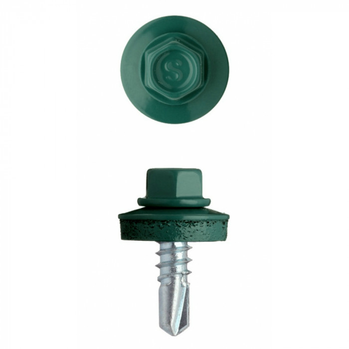 Саморез кровельный RAL 6026 4,8*35 (200 шт)