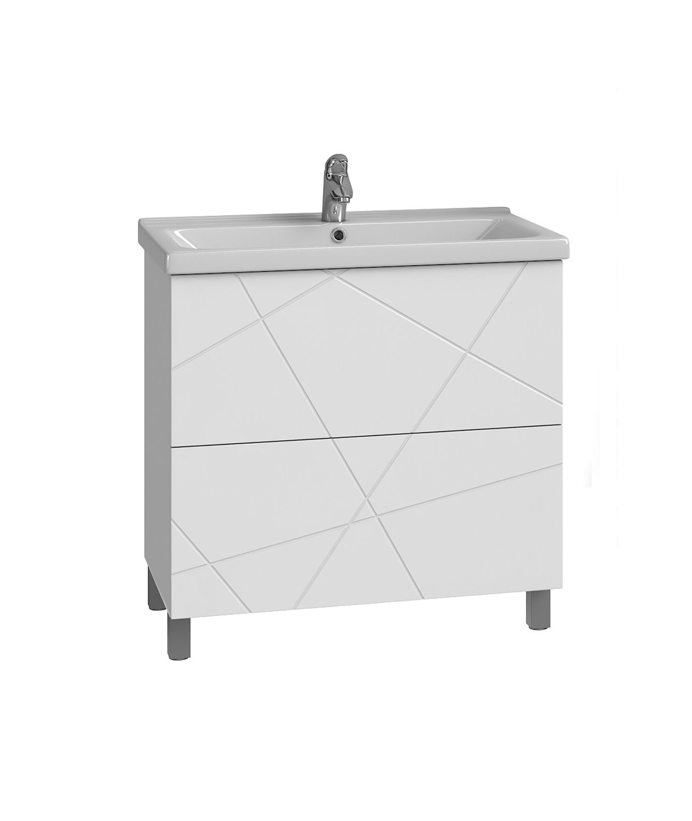 Тумба VIGO GEOMETRY 80 tn.bsf.GEO.9696.80.2Y белая с чашей 9696