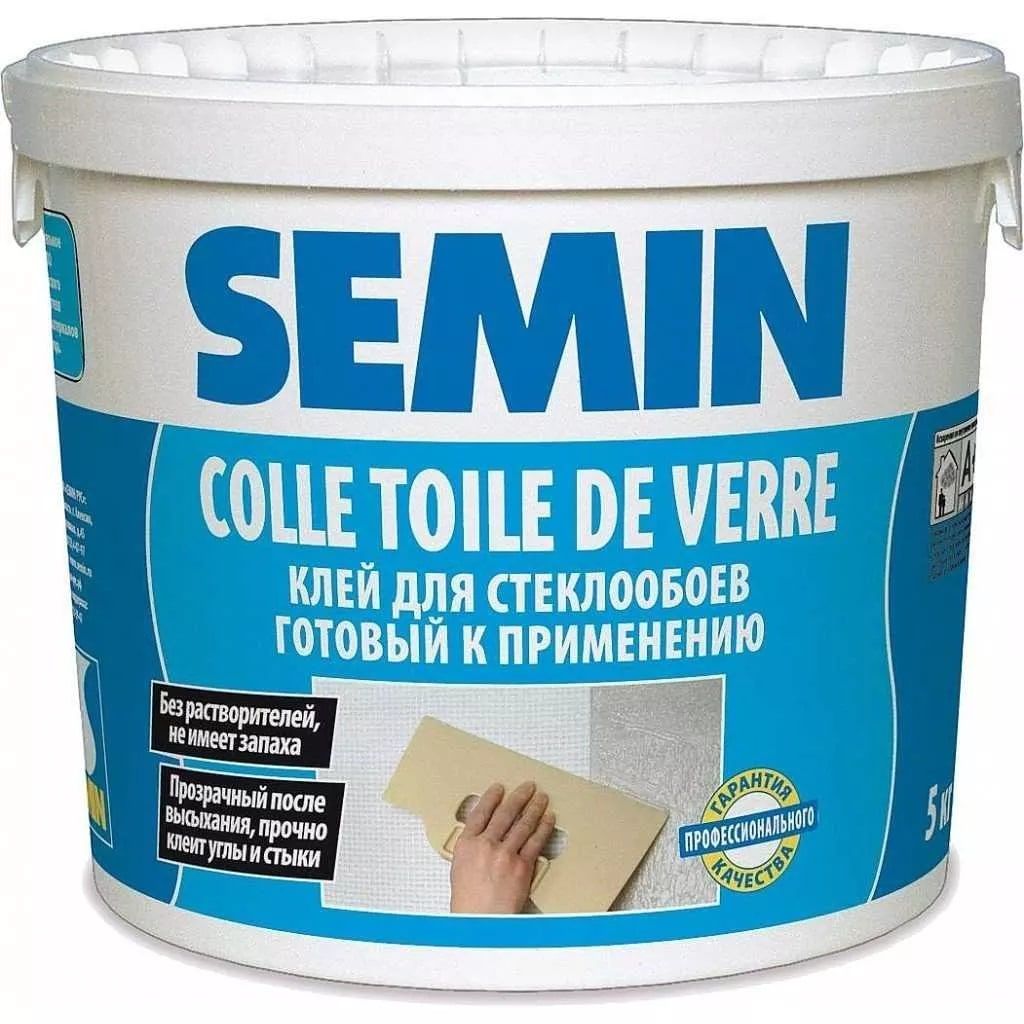 Клей для стеклообоев, стеклохолста, стеклоткани COLLE TOILE DE VERRE SEMIN 20 кг