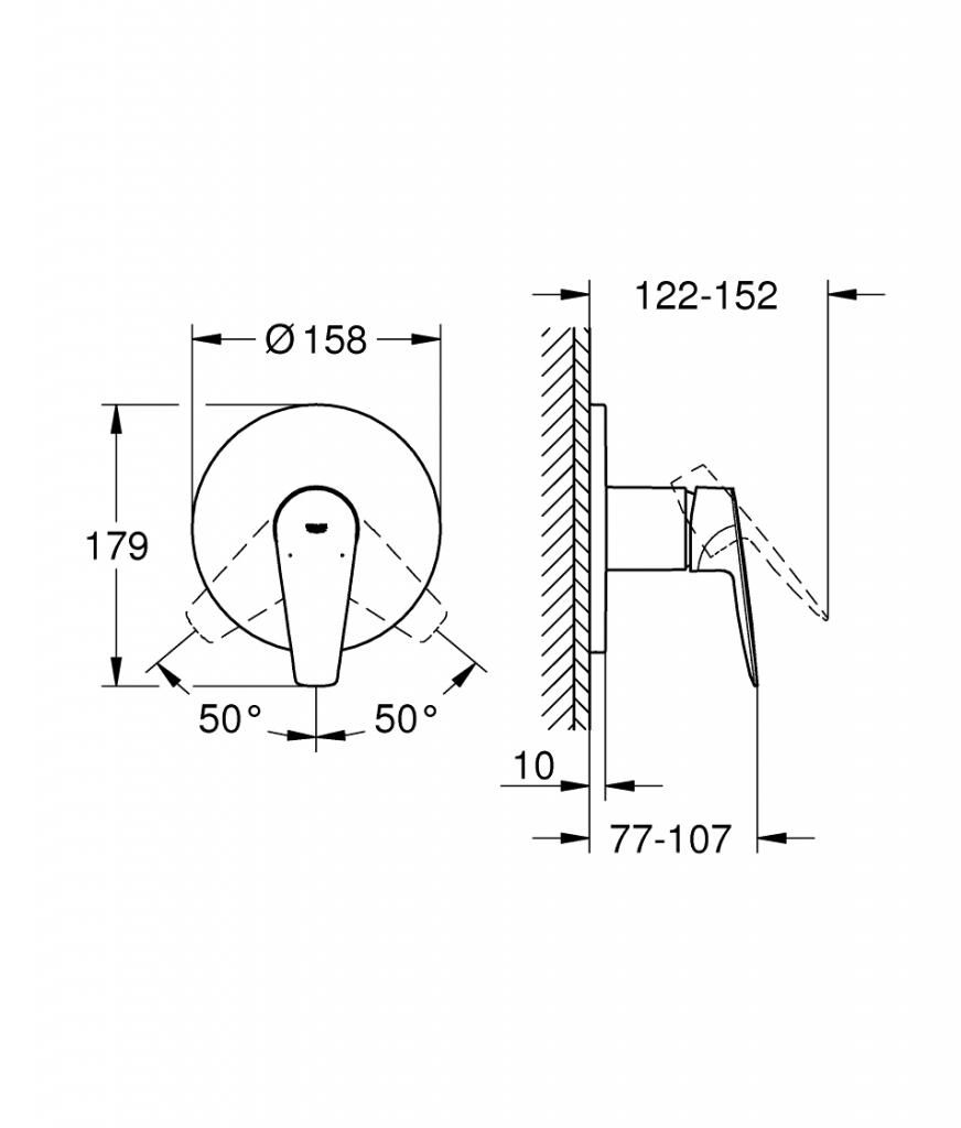 Панель GROHE BAUEDGE без механизма S 1т 24161001 - фото 4