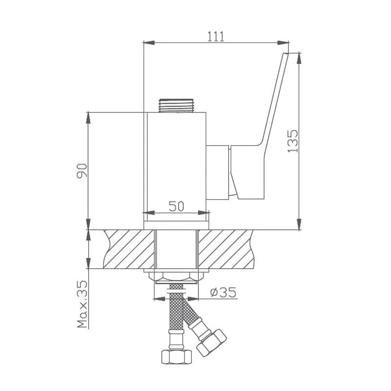 Корпус смесителя для мойки HAIBA HB73559 без излива 1/2 - фото 2