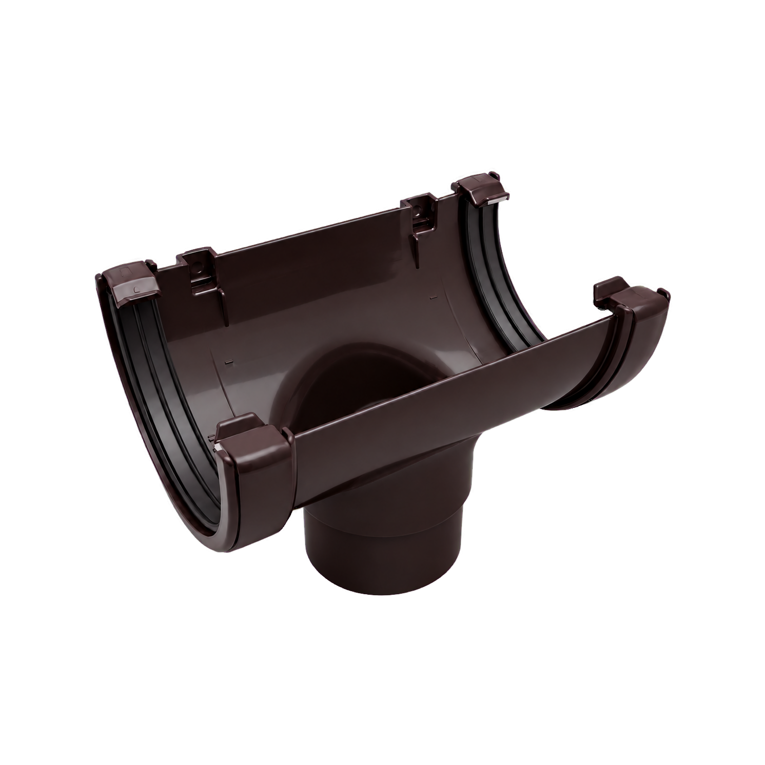 Воронка желоба круглая FINEBER 142*137 RAL 8017 коричневая