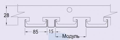 Рейка Албес AN85A А903 rus ЭКОНОМ белый матовый 85 мм - длина 3 м