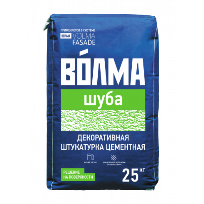 ВОЛМА ШУБА Декоративная штукатурка белый 2,5 мм, 25 кг