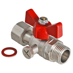 Кран шаровой для подключения манометра, 1/2"нар -3/8"вн.