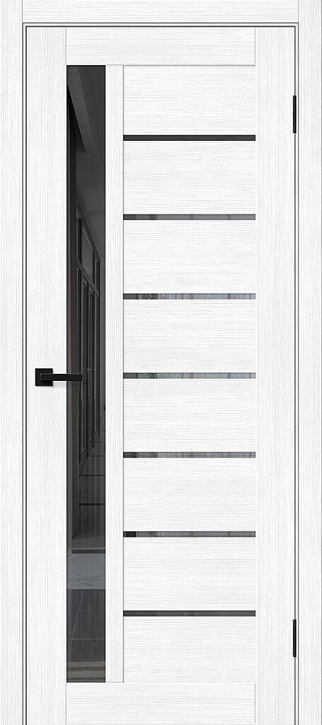 Дверь межкомнатная полотно Браво-27 эко шпон Snow Melinga 2000x600 мм Mirox Grey