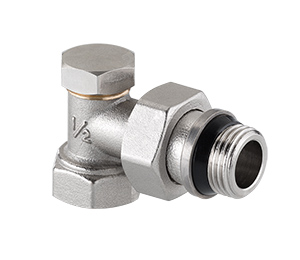 Клапан настроечный угловой Valtec 1/2" с дополнительным уплотнением