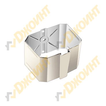 Держатель трубы прямоугольный (на кирпич) 76*102 RAL 1015 светлая слоновая кость