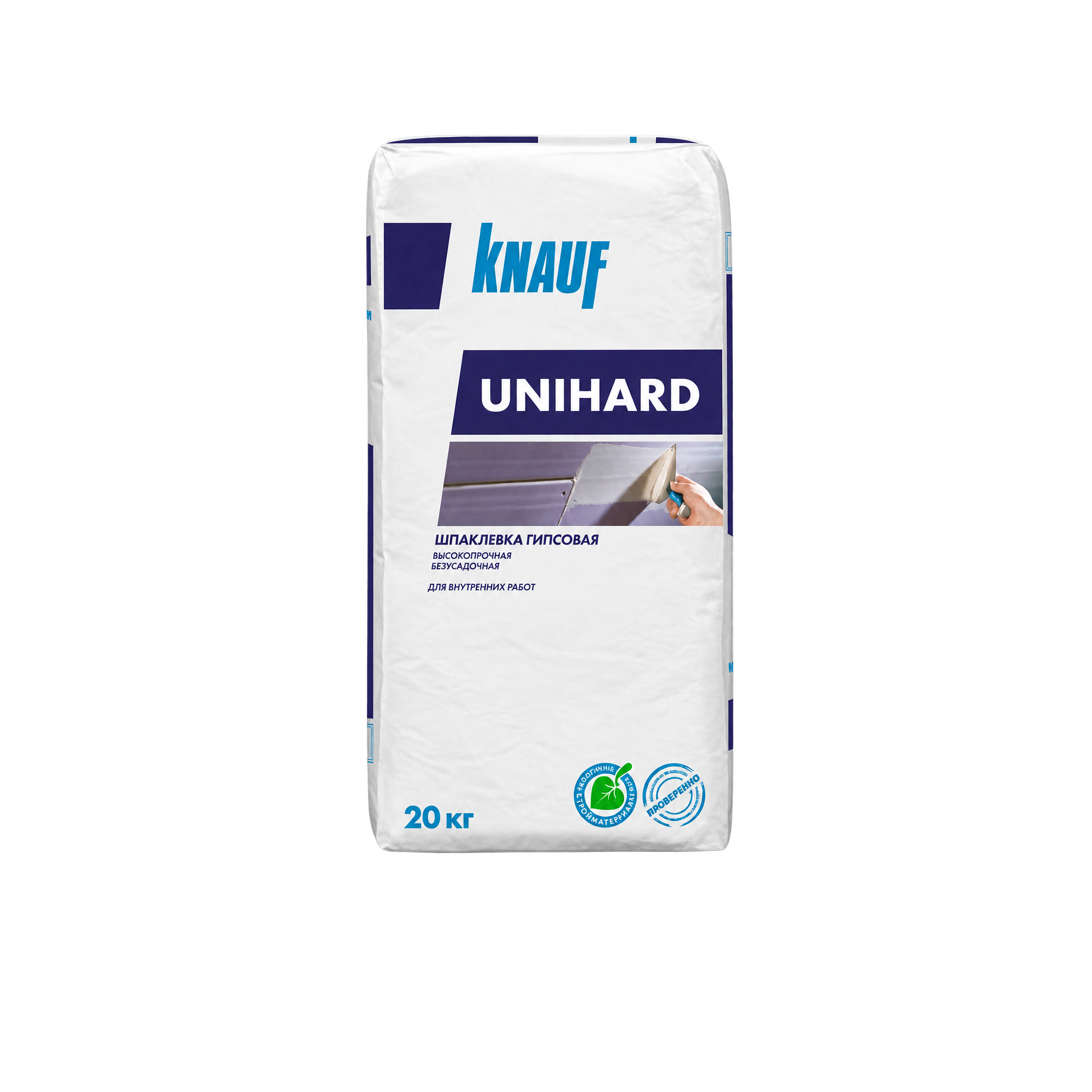 KNAUF УНИХАРД Шпаклевка гипсовая 20 кг, высокопрочная безусадочная