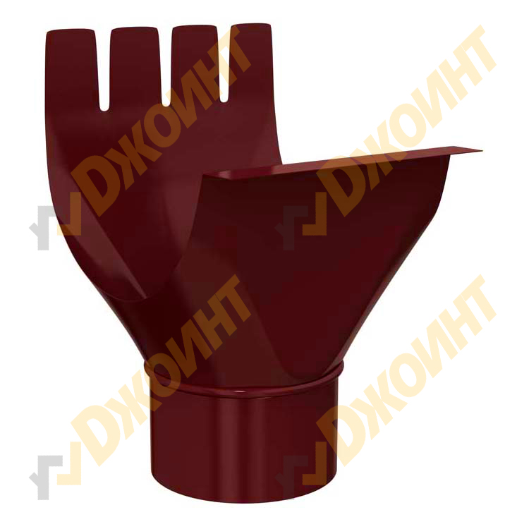 Воронка выпускная круглая D125/100 RAL 3011 коричнево-красная