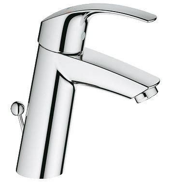 Смеситель для умывальника GROHE EUROSMART донный клапан 3/8 23322001