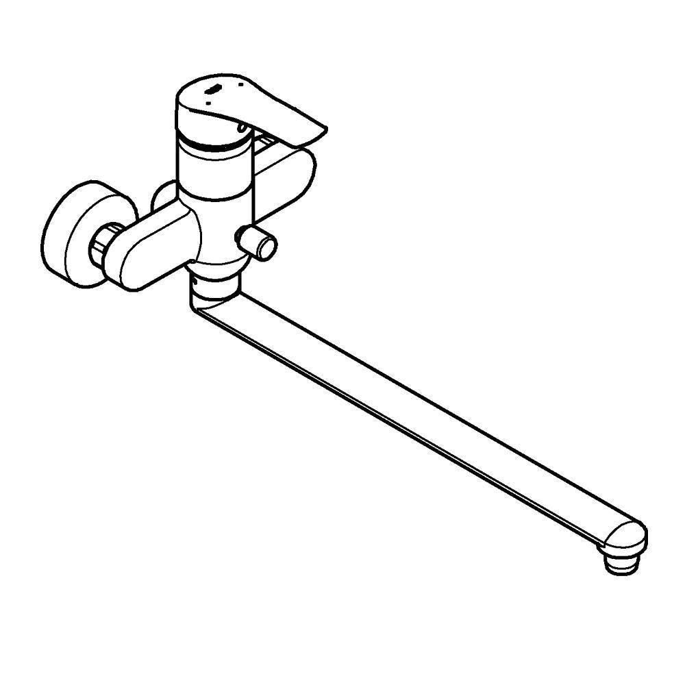 Смеситель для ванны GROHE EUROSMART длинный без аксессуаров 23992003 - фото 2