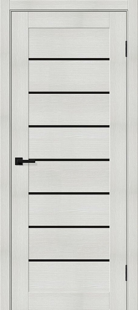 Дверь межкомнатная полотно Браво-22 эко шпон Bianco Melinga 1900x550 мм Black Shine