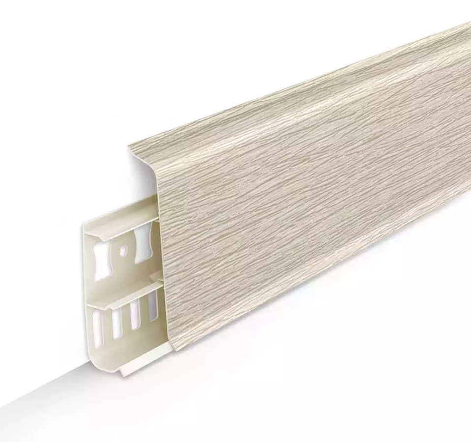 Плинтус ПВХ Ideal Деконика 418 Дуб жемчужный 22*85*2200 мм (упак 20 шт)