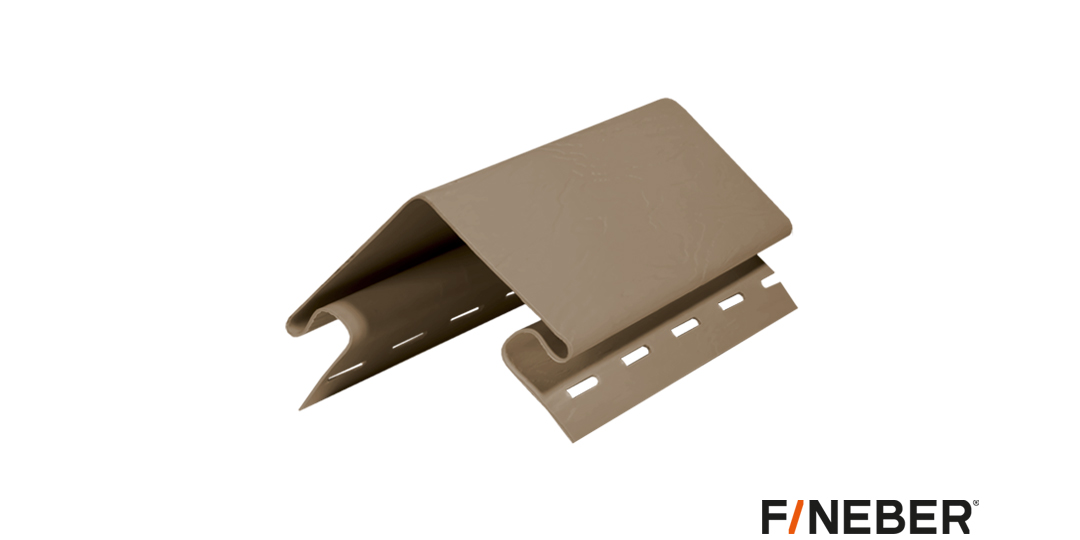 Угол для сайдинга Fineber Наружный угол 80 мм CLASSIC COLOR Сандал