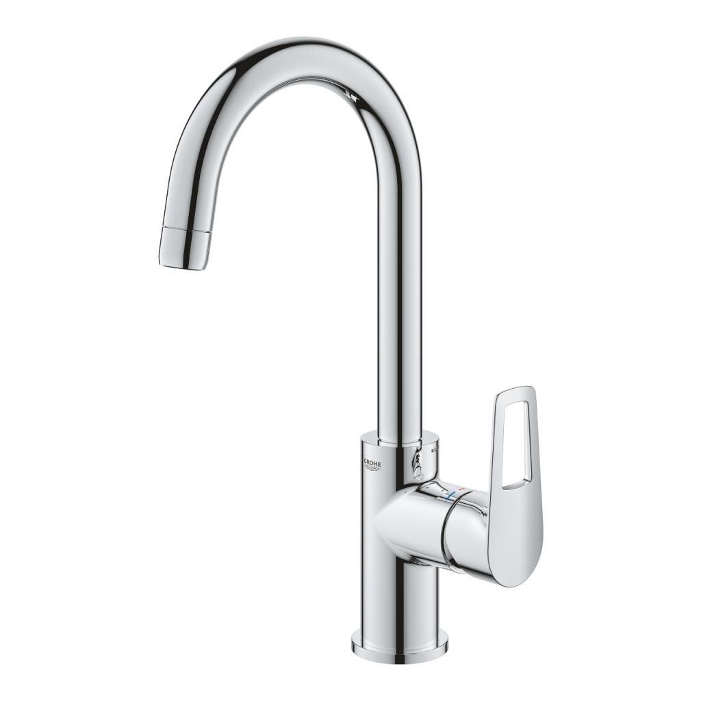 Смеситель для умывальника GROHE BAULOOP донный клапан 3/8 23763001 - фото 4