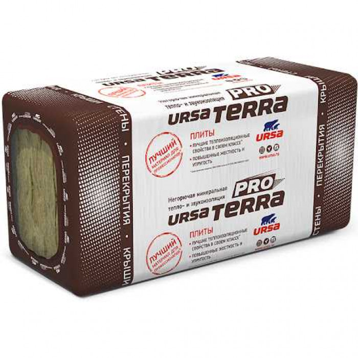 Утеплитель URSA Terra фасад 1250*600*100 мм 6 плит
