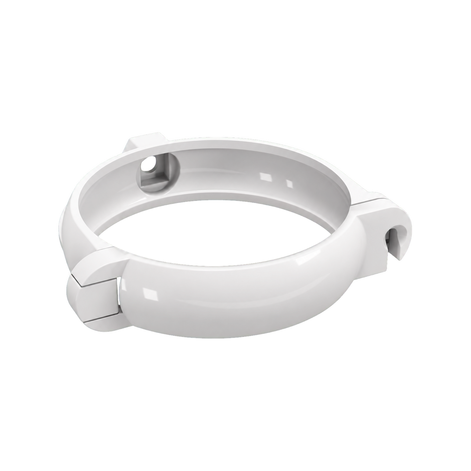 Хомут трубы круглый D80 FINEBER RAL 9010 белый