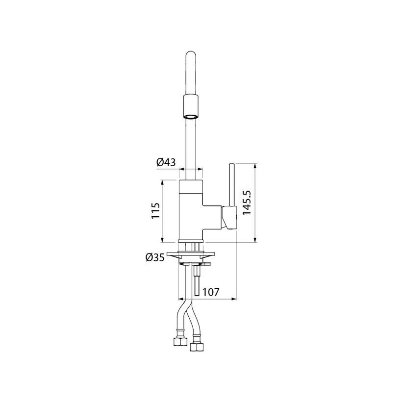 Смеситель для мойки IDDIS KITCHEN черный матовый K36BLJ0i05 - фото 2