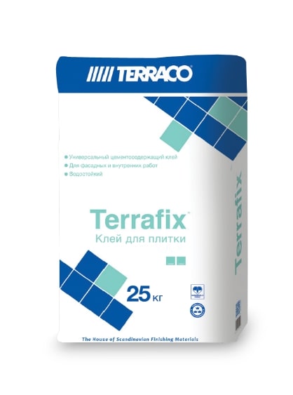 TERRAFIX DP EXTERIOR Клей водостойкий для плитки белый 25 кг