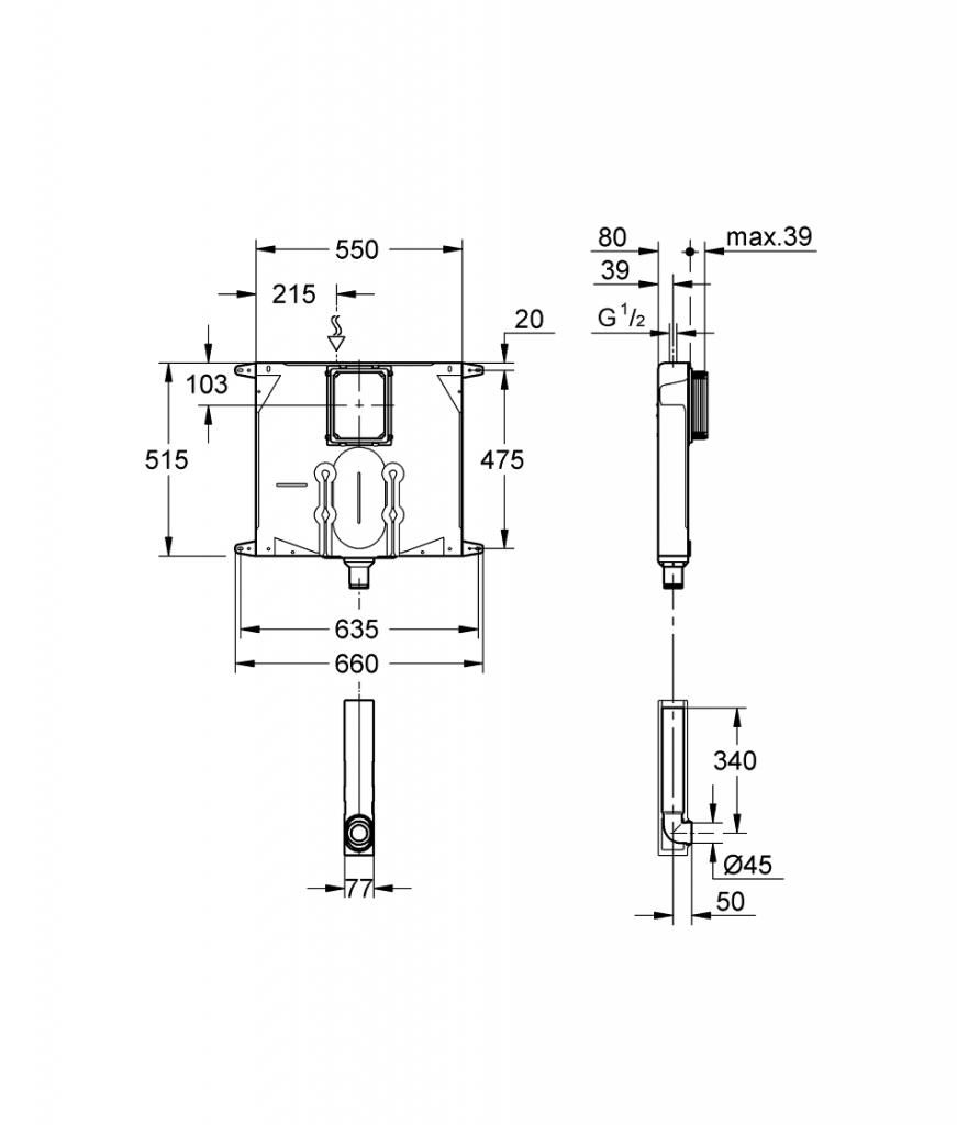 Бачок GROHE скрытого монтажа 38863000 - фото 2