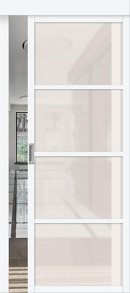 Дверь межкомнатная полотно Твигги-11.3 пэт White Silk 2000x400 мм
