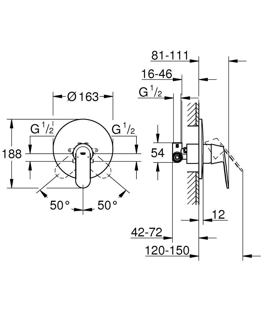 Панель смеситель GROHE EUROSMART COS 32880000 - фото 2