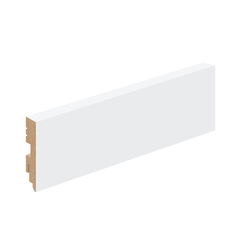Плинтус ПЭТ White Silk МДФ Тип-0 2400x70x16 мм