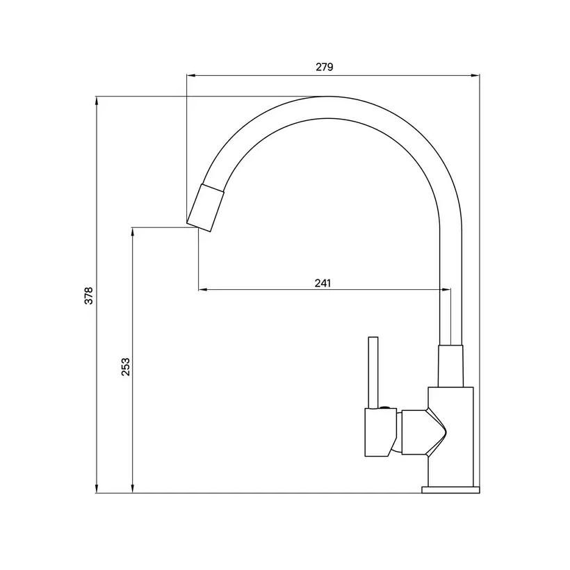 Смеситель для мойки Milardo Meal гибкий излив M01SB0FM05 - фото 2
