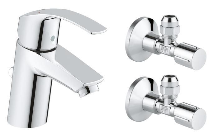 Смеситель для умывальника GROHE EUROSMART донный клапан 23588000