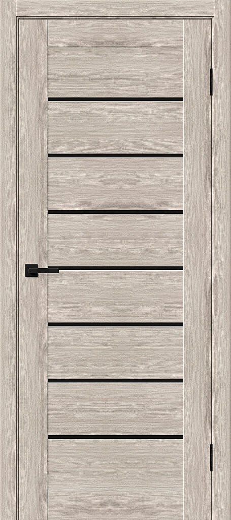 Дверь межкомнатная полотно Браво-22 эко шпон Cappuccino Melinga Black Shine 2000x600 мм