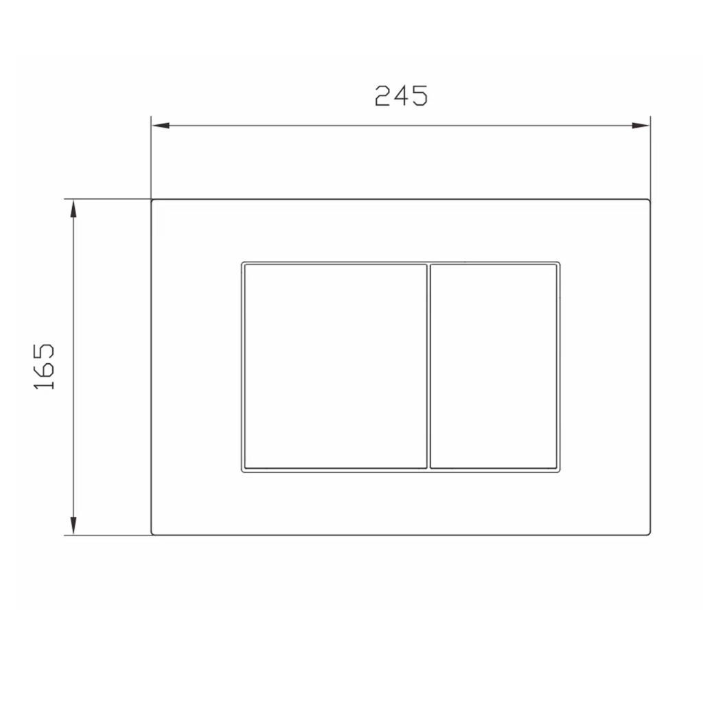 Клавиша CORSO 602 electroplate (ABS) (2 режима), для монтажной системы хром - фото 2