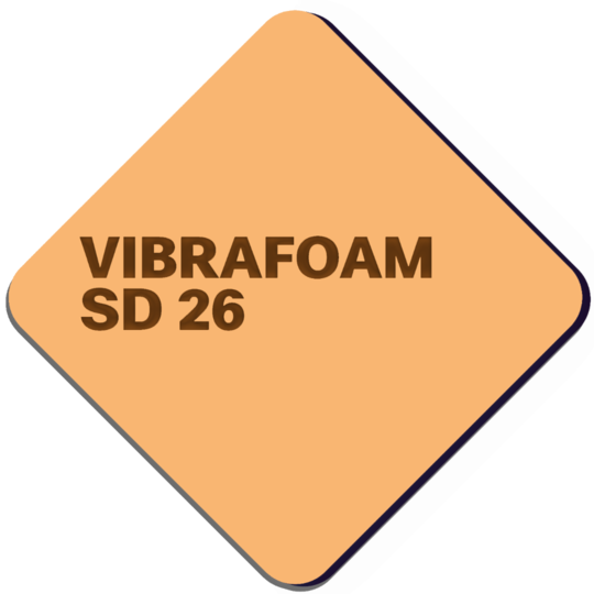 Эластомер Вибрафом SD 26 оранжевый Vibrafoam 2000*500*12,5 мм