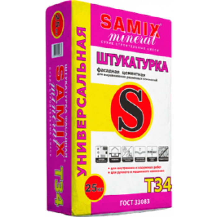 SAMIX Т-34 Универсальная штукатрука, 25 кг