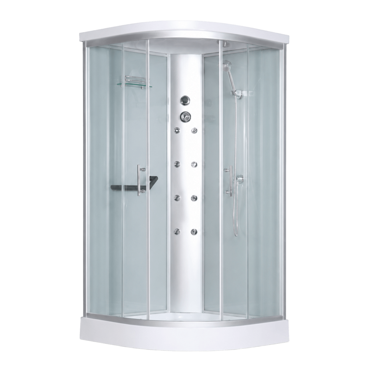 Душевая кабина AOCLEAR 90/215 AKL-1327(1343) (напольная, гидромассаж, прозрачная, хромированная)
