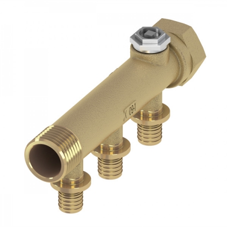 Коллектор отопления TECEflex 16х3/4", 3 контура, латунь