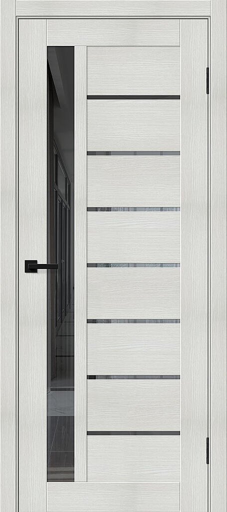 Дверь межкомнатная полотно Браво-27 эко шпон Bianco Melinga 2000x800 мм Mirox Grey