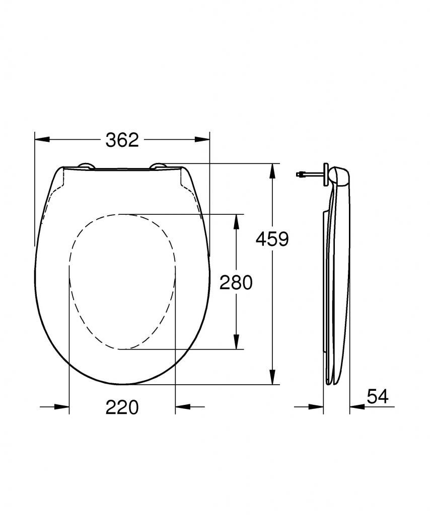 Сиденье для унитаза GROHE BAU CERAMIC DUROPL микролифт 39493000 - фото 2